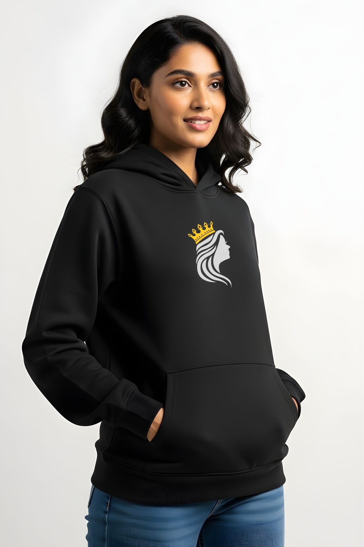 Winter Essentials Women Hoodie - BLACK