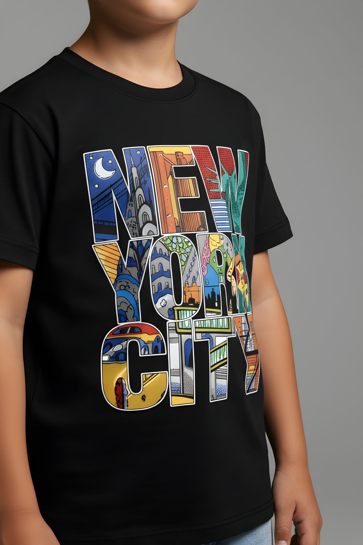 Boys & Girls Typography Graphic Pure Cotton T-shirt