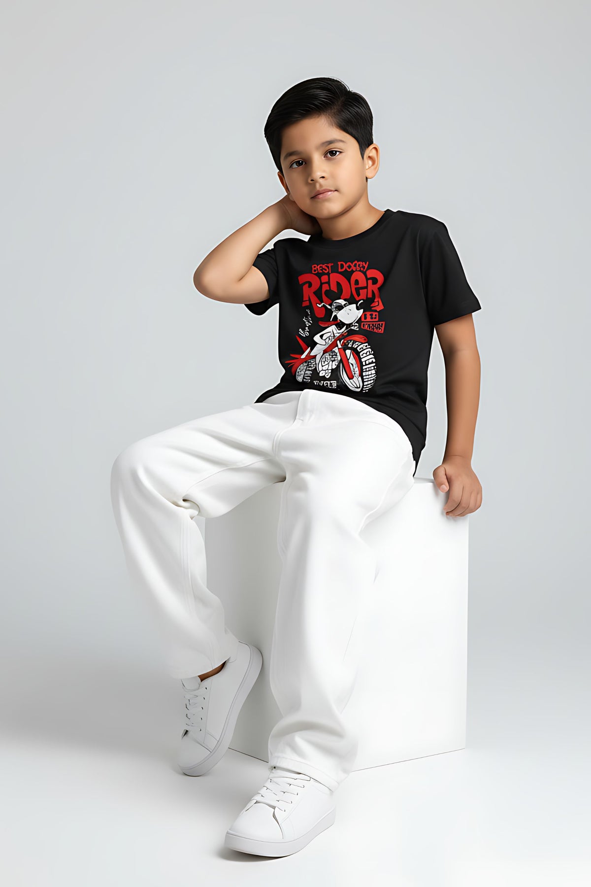 Boys Graphic Print Cotton T-shirt
