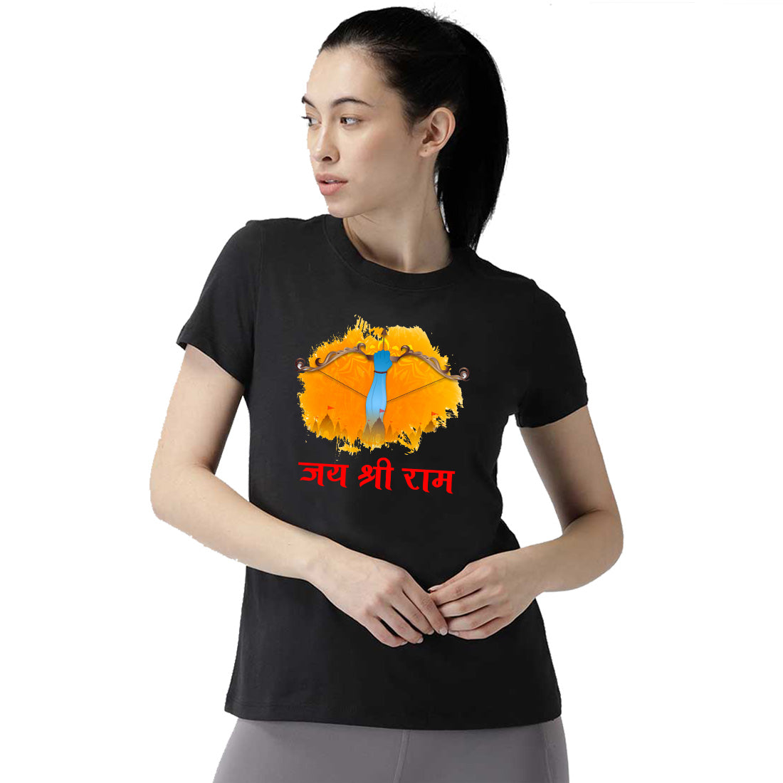 Jai Shree Ram Printed Womens T-Shirt