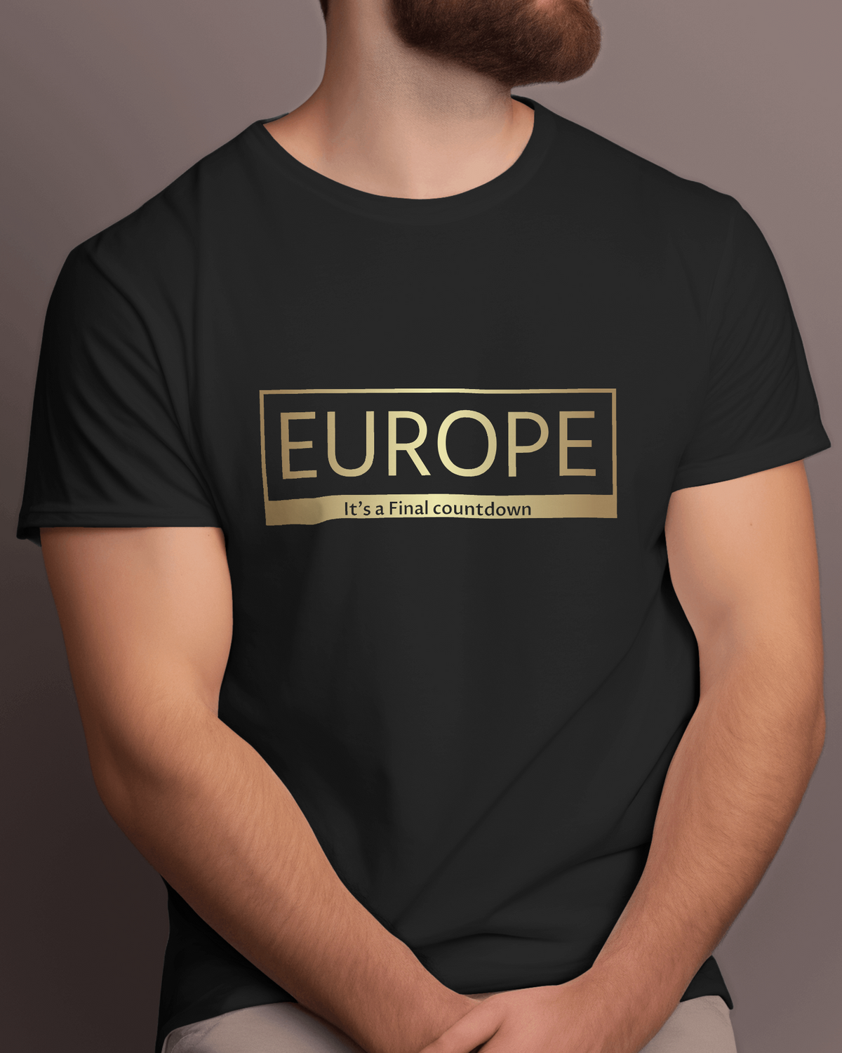 "The final countdown" - Black Printed Tshirt