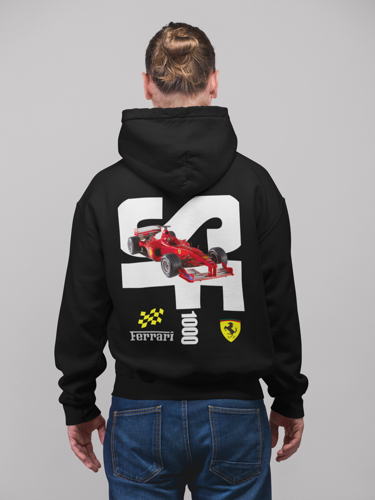 FERRARI 1000 GRAPHIC HOODIE BLACK