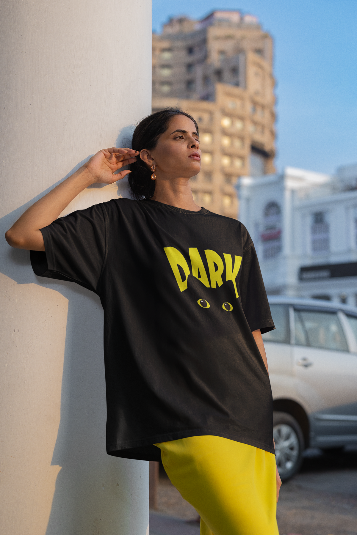 Bratma Trendy Front and Back Graphics Printed Oversized Round Neck Unisex T-Shirt