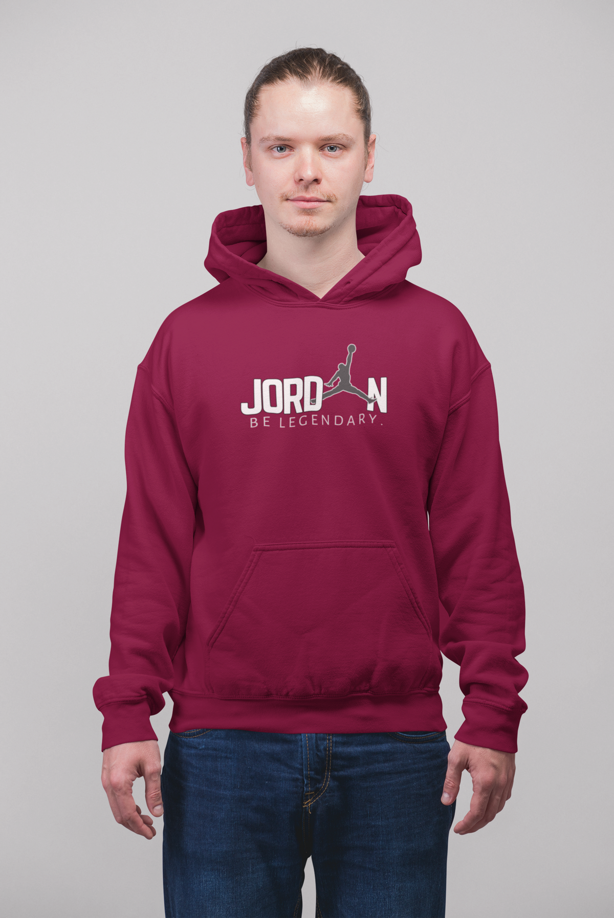 MAROON "JUST DO IT" HOODIE FOR UNISEX