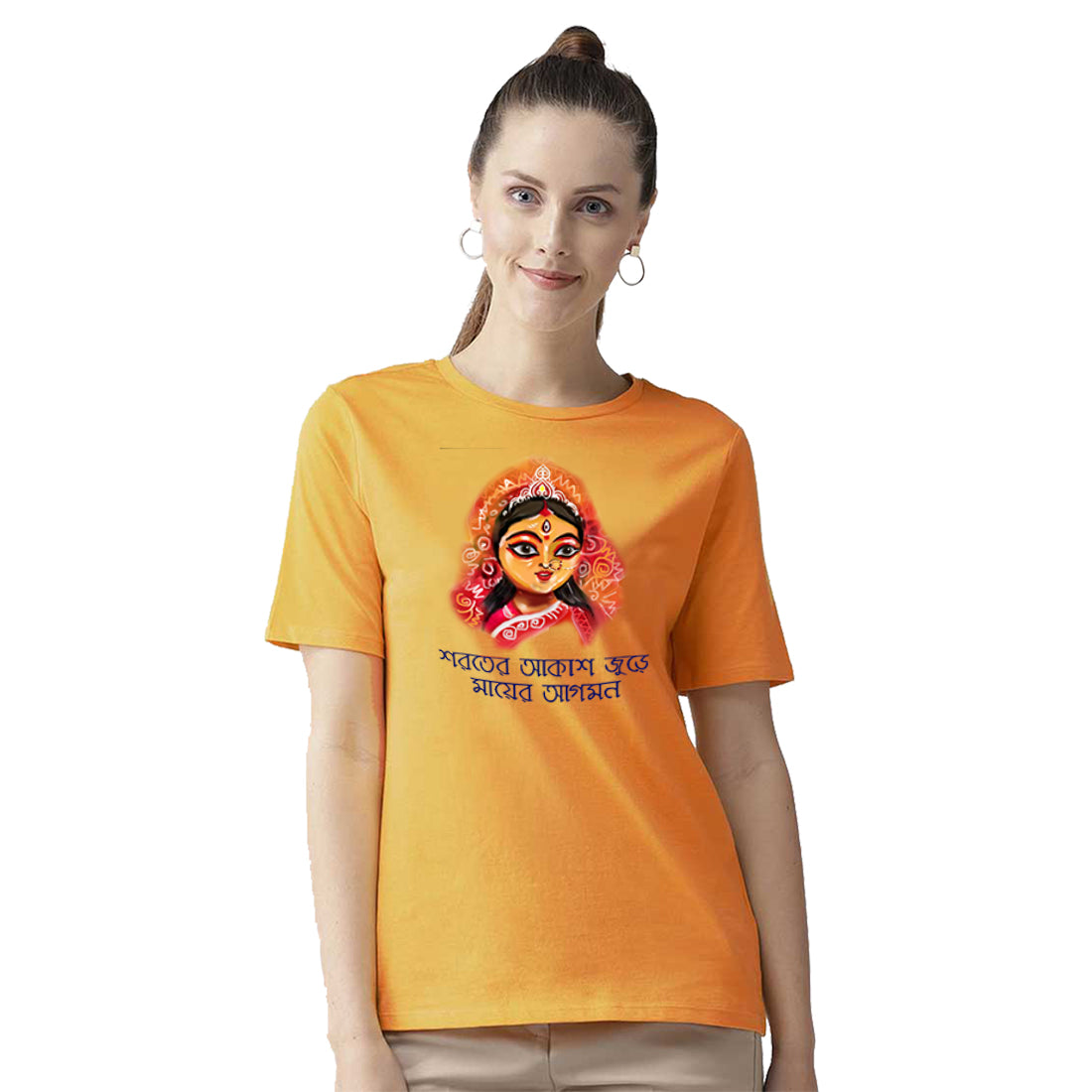 Durga puja Celebration Customized T-Shirt for Women