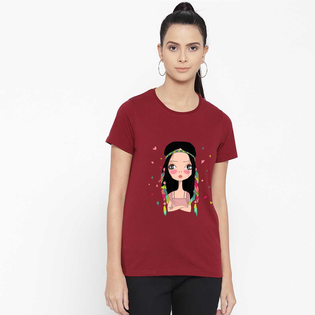 Cartoon Printed Women T-Shirt