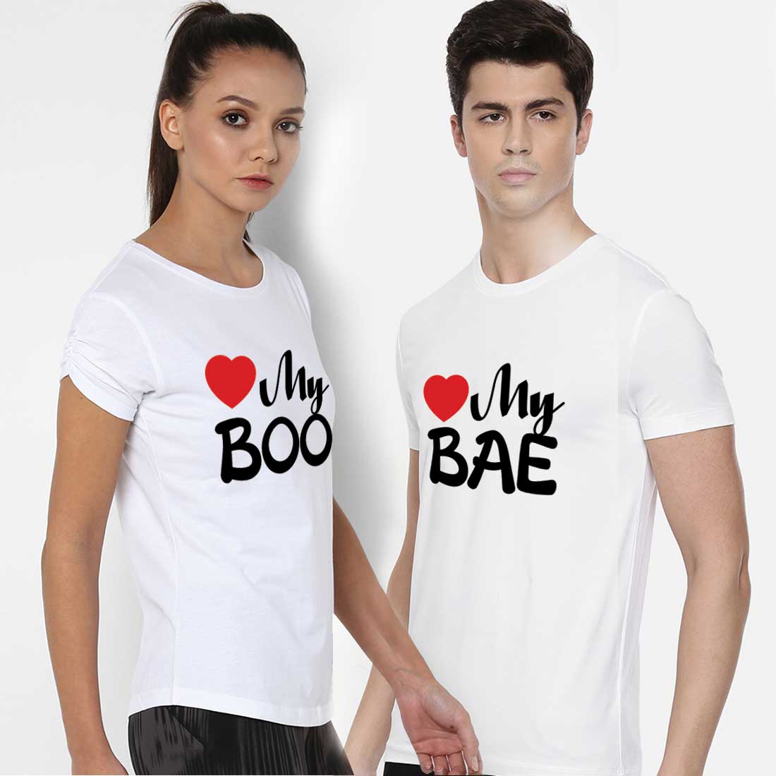 Valentine Day Special Couple Customised & Printed T-shirts