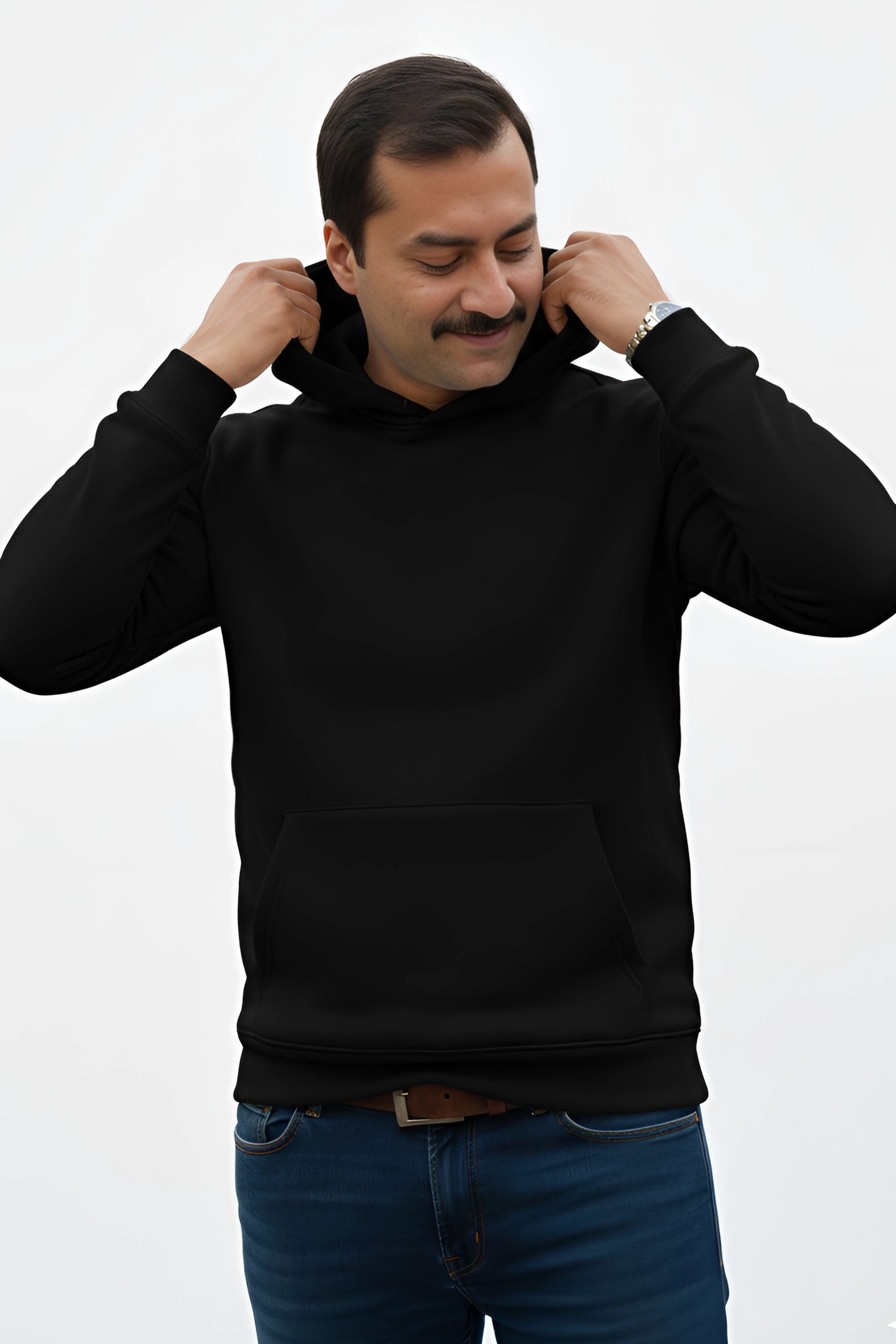 PLAIN HOODIE FOR MEN & WOMEN- BLACK