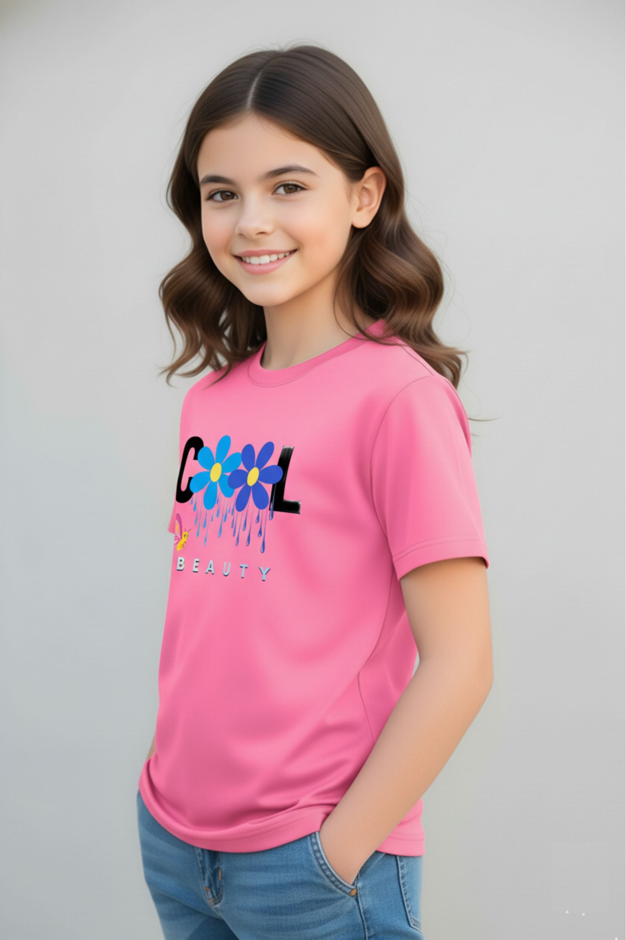 Girl Typography Graphic Printed Pure Cotton T-shirt