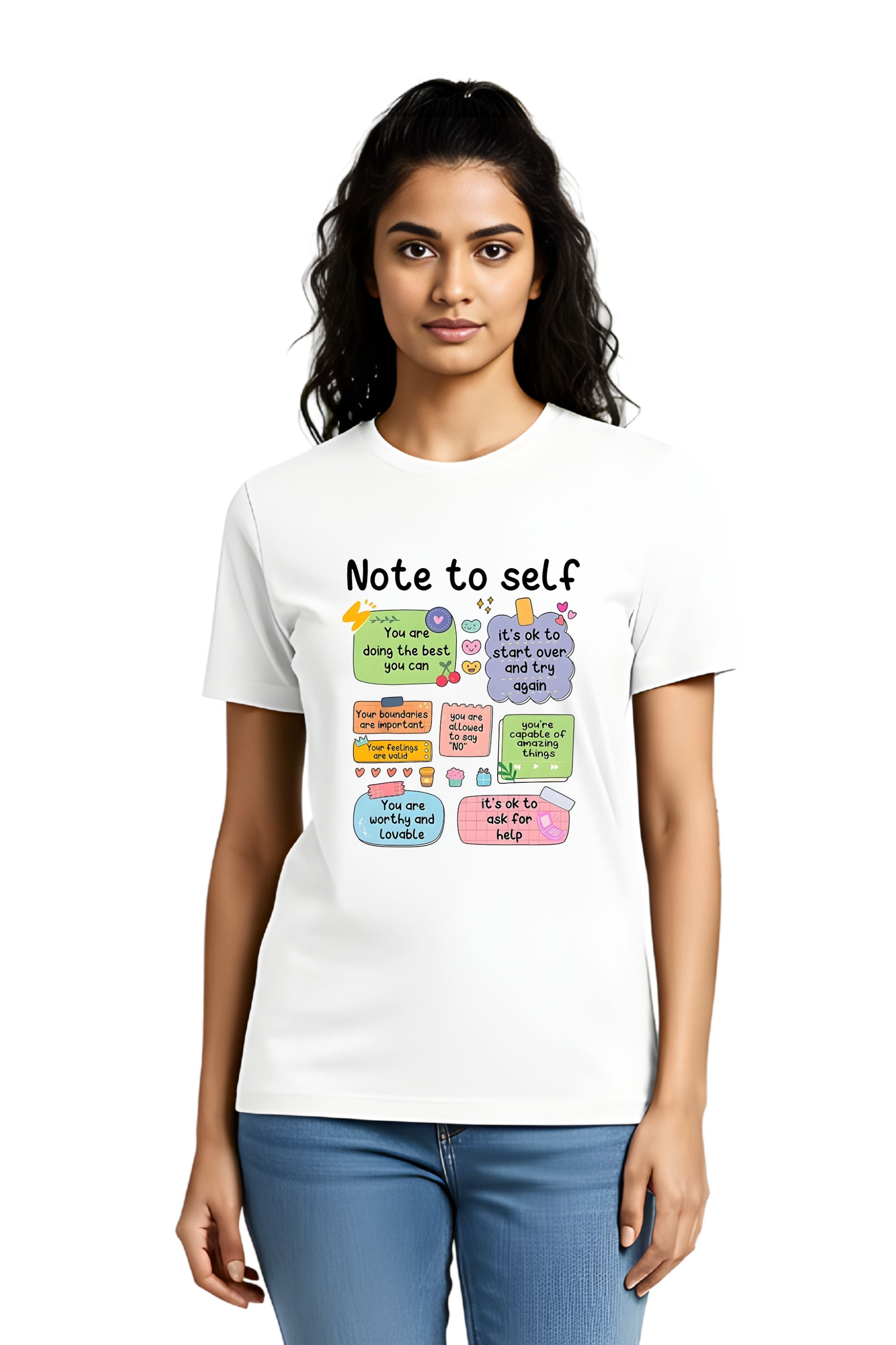 Women Typography Graphic Print Round Neck Pure Cotton T-shirt