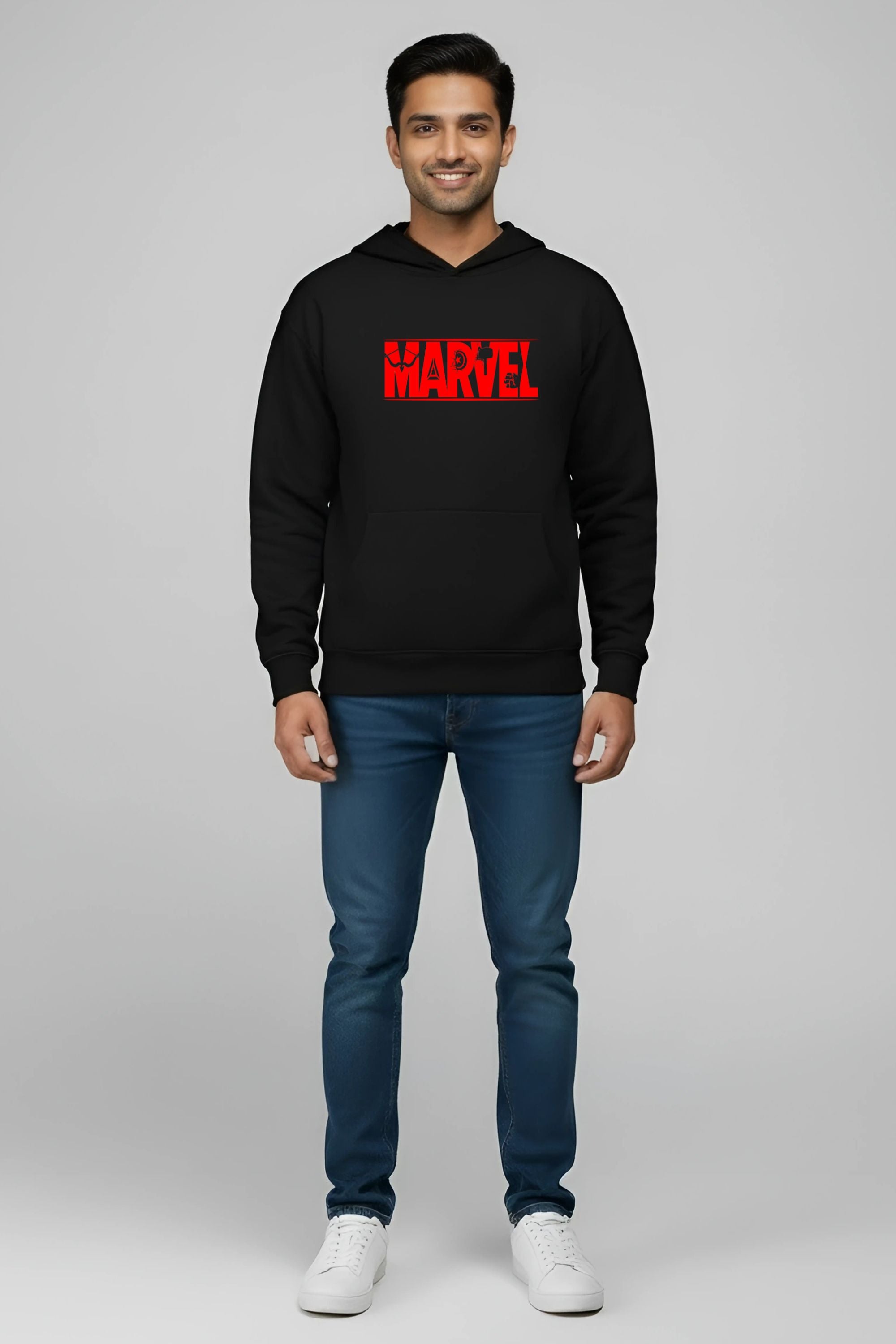 FRONT BACK GRAPHICS PRINTED HOODIE FOR MAN