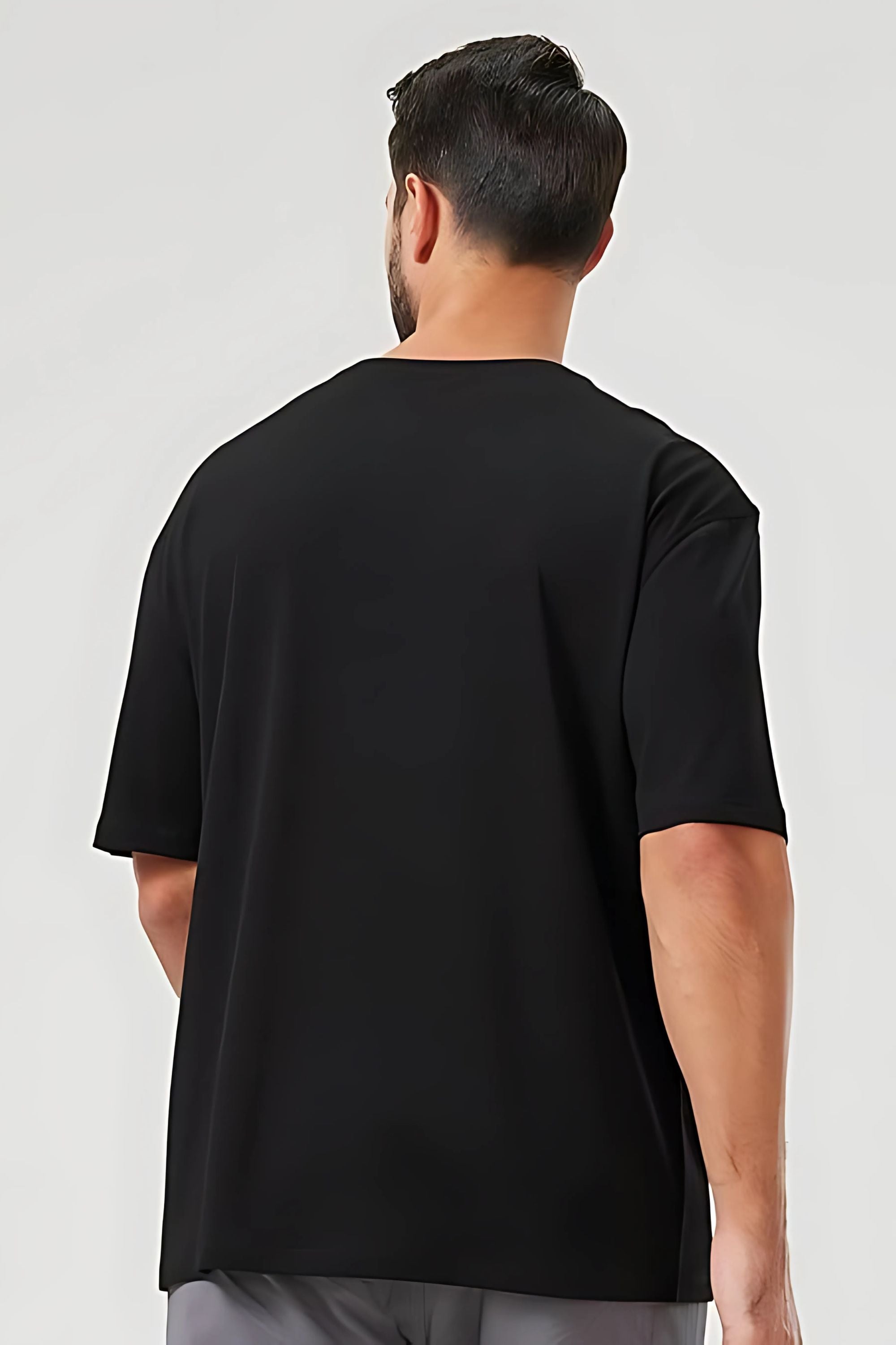 Ramadan EID Mubarak Oversize T-Shirt with Arabic Calligraphy and Camel Design, Black
