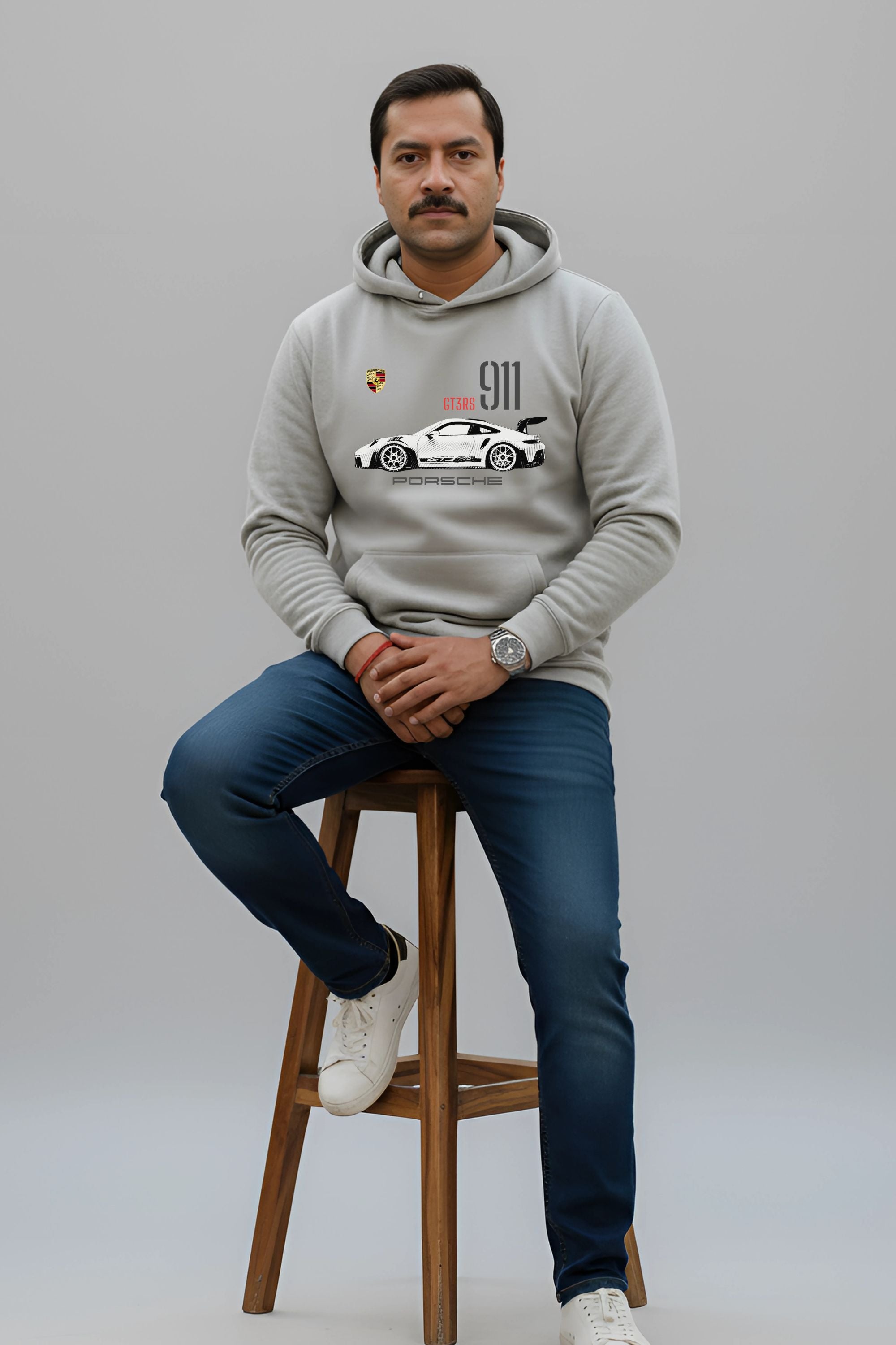 911 PORSCHE FULLSLEEVES MEN HOODIE
