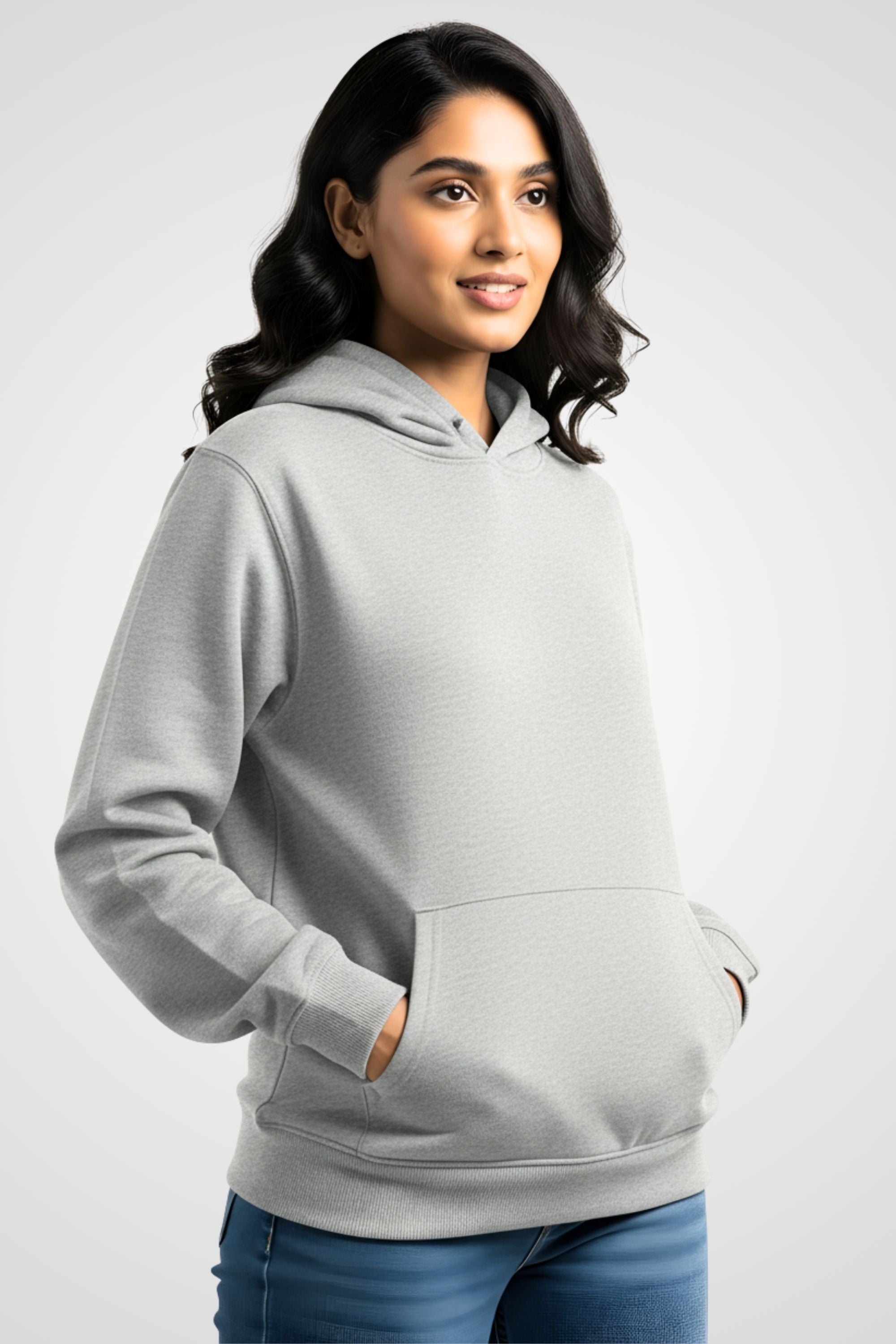 PLAIN HOODIE FOR MEN & WOMEN- GREY