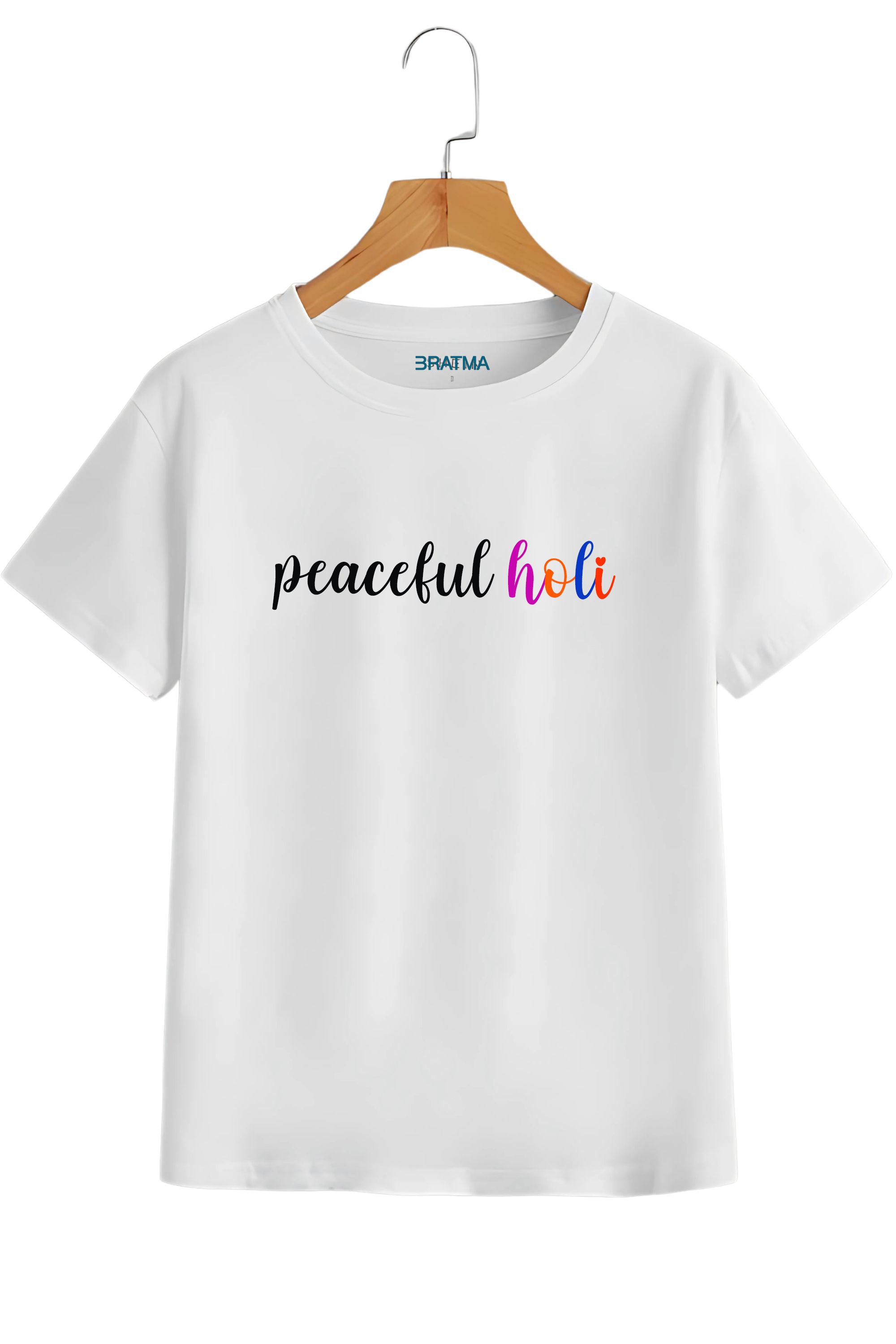 Colorful Dog Graphic Holi Unisex Polyester T-Shirt