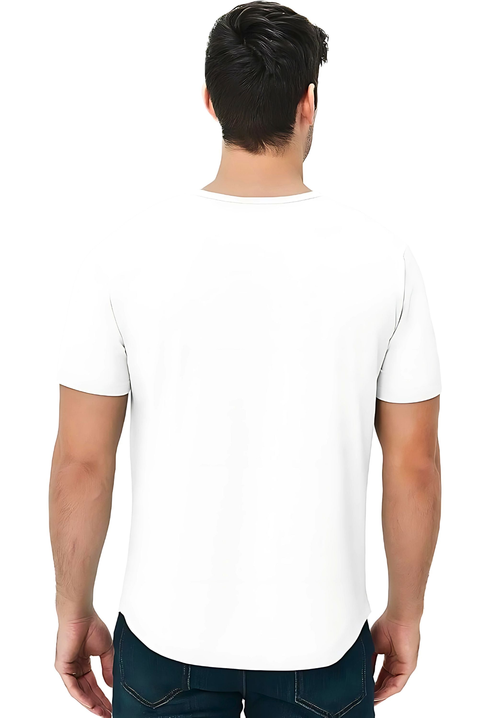 EID Mubarak Bengali Typography T-Shirt, White Cotton Round Neck