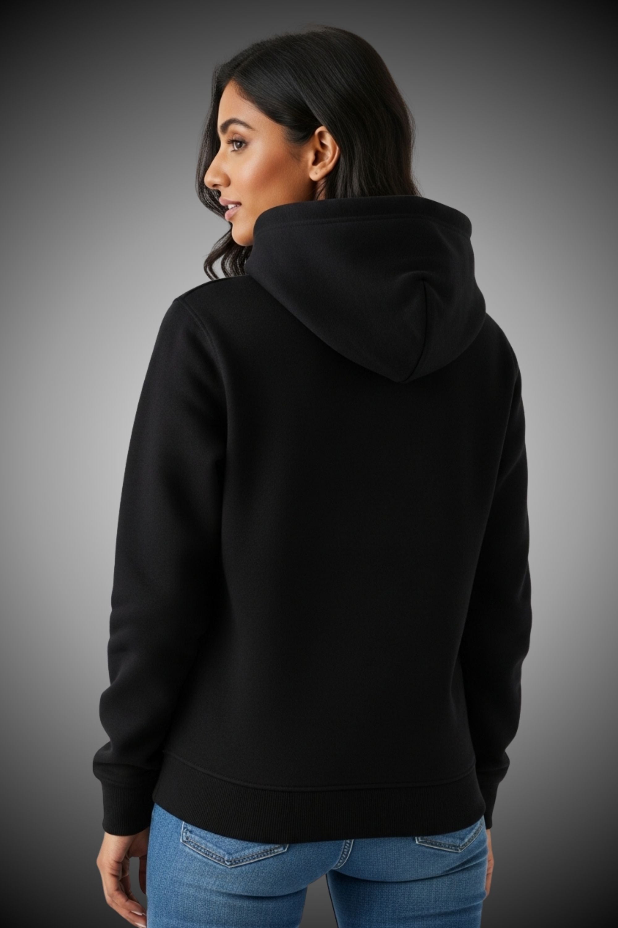 Winter Essentials Women Hoodie - BLACK