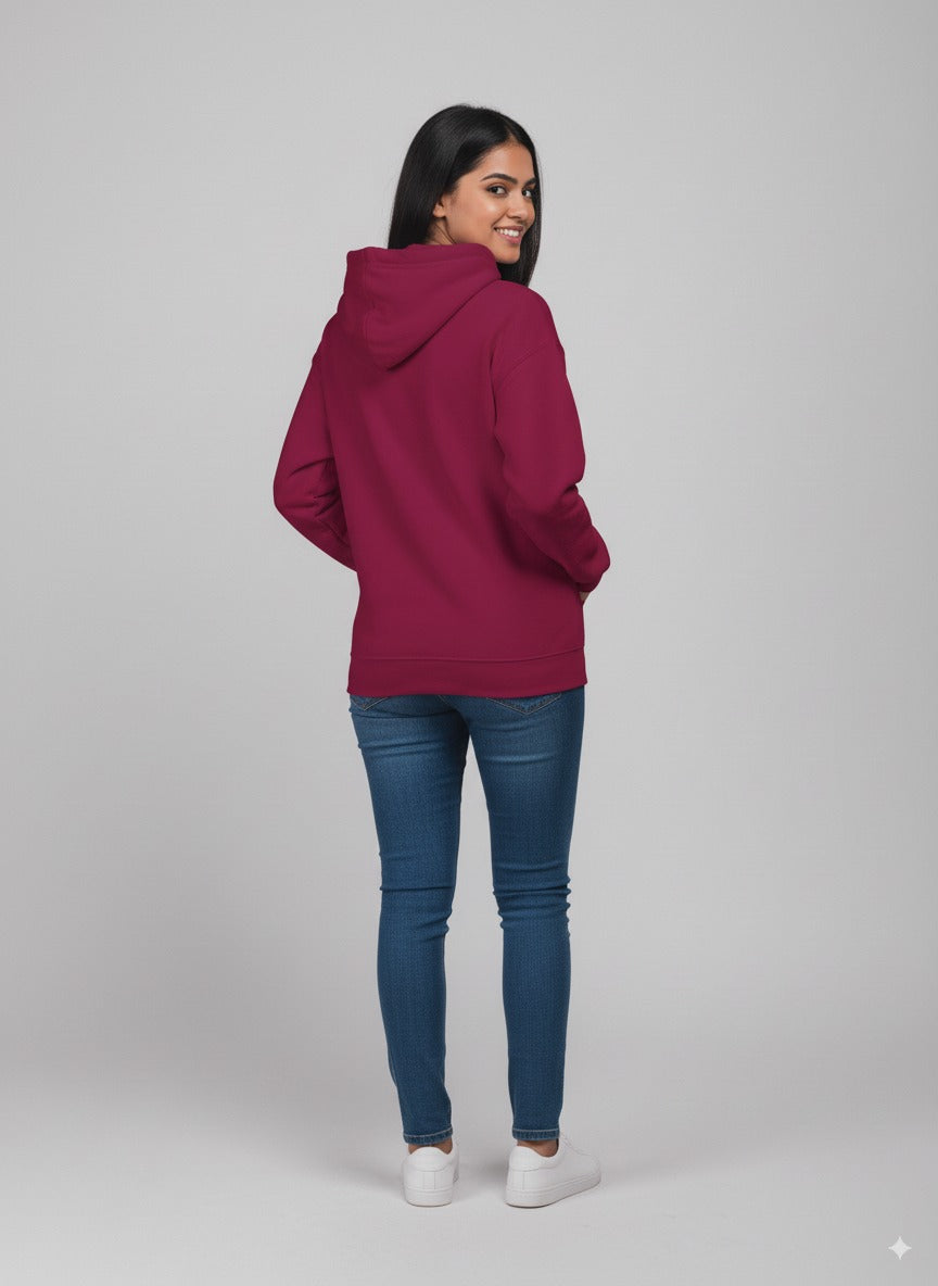 PLAIN HOODIE FOR MEN & WOMEN- MAROON