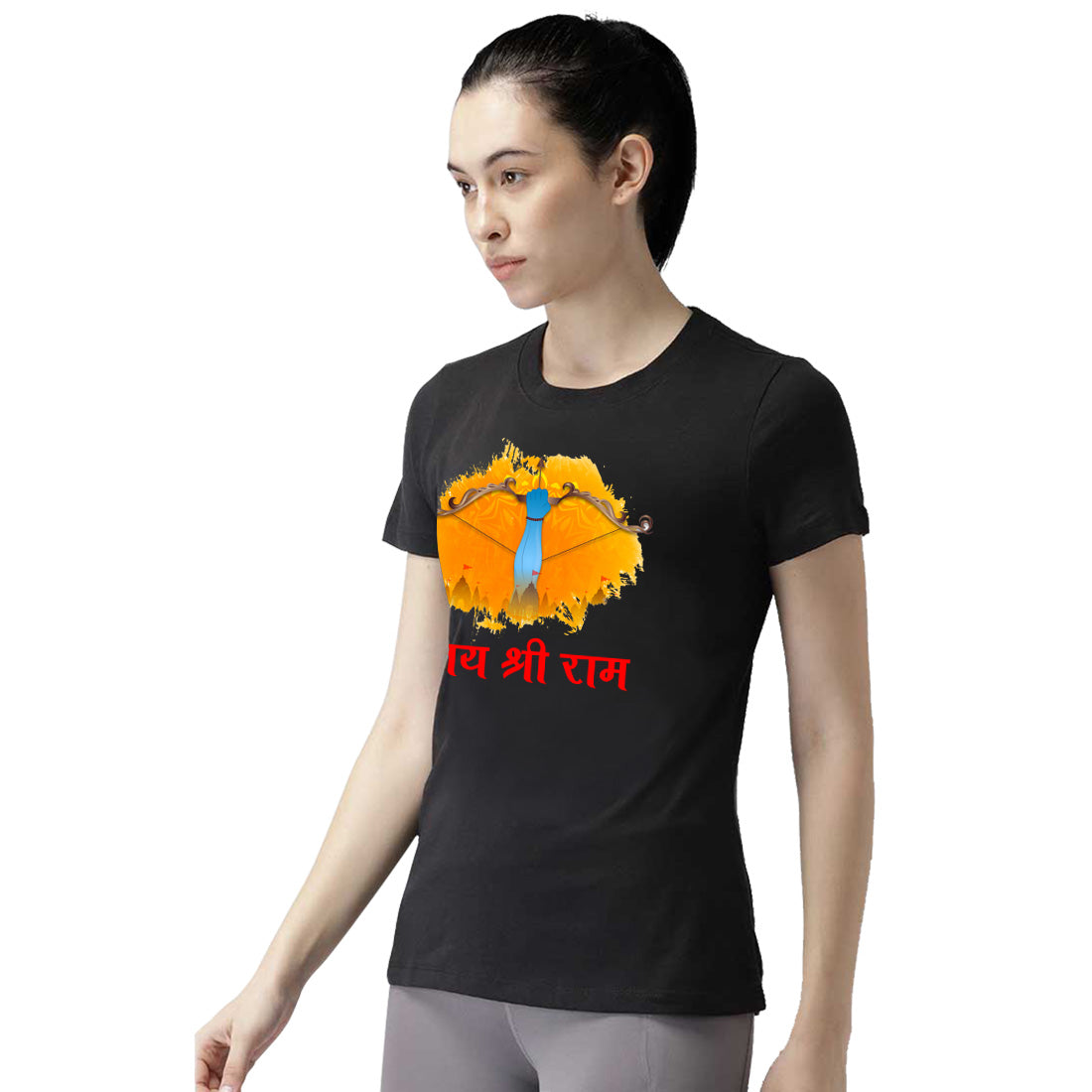 Jai Shree Ram Printed Womens T-Shirt