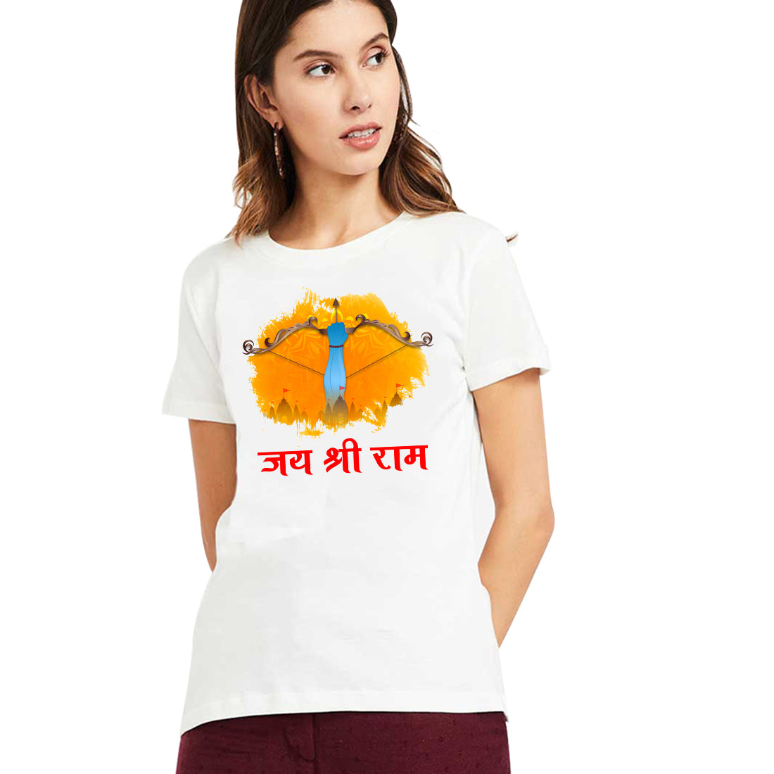 Jai Shree Ram Printed Womens T-Shirt
