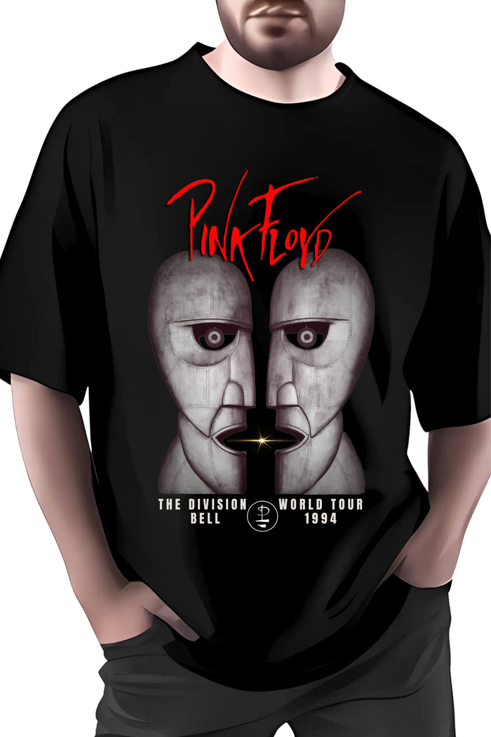 Pink Floyd The Division Bell World Tour 1994 Graphic T-Shirt, Black, Oversized