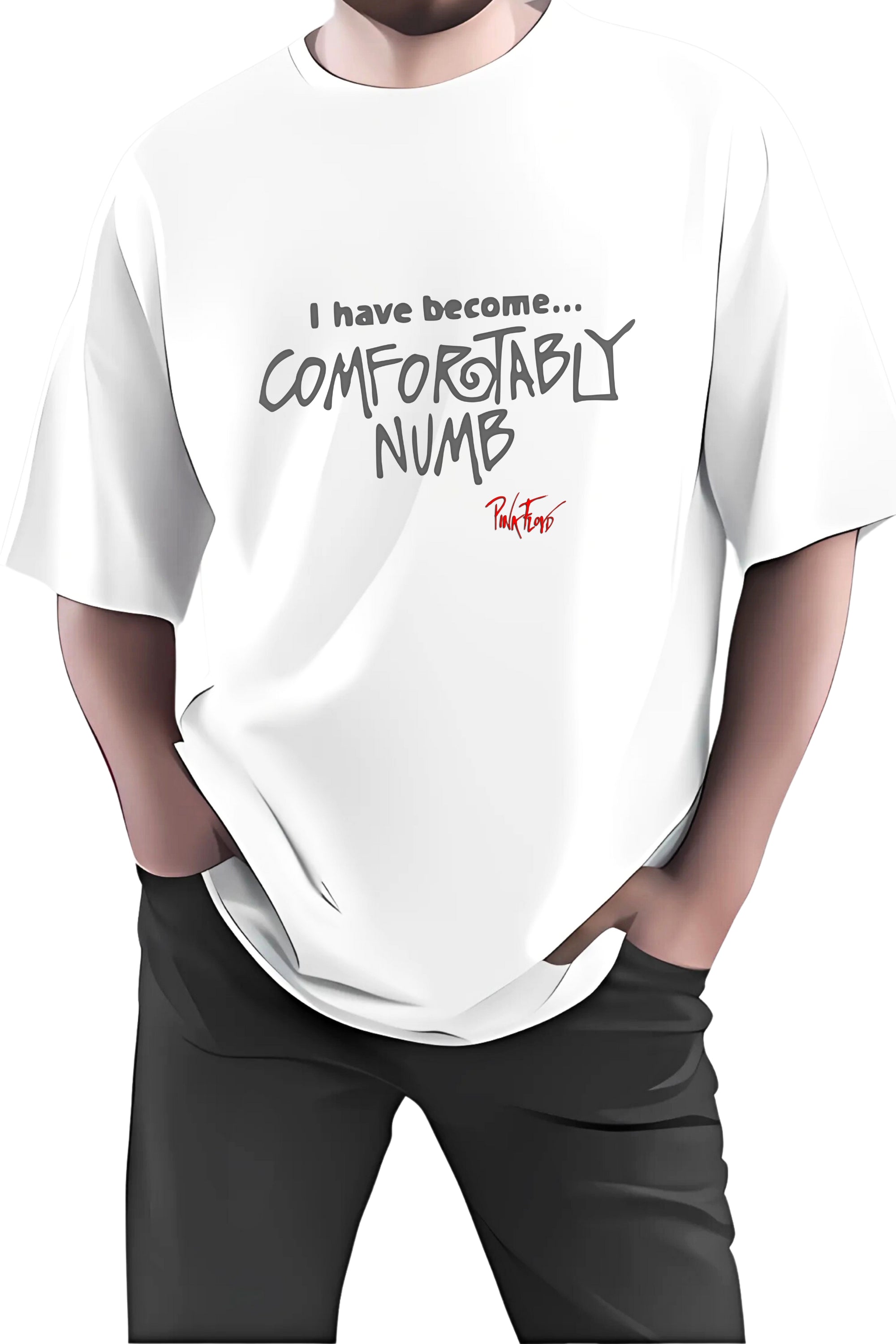 Pink Floyd The Wall Oversized T-Shirt, Music Band Tee, White