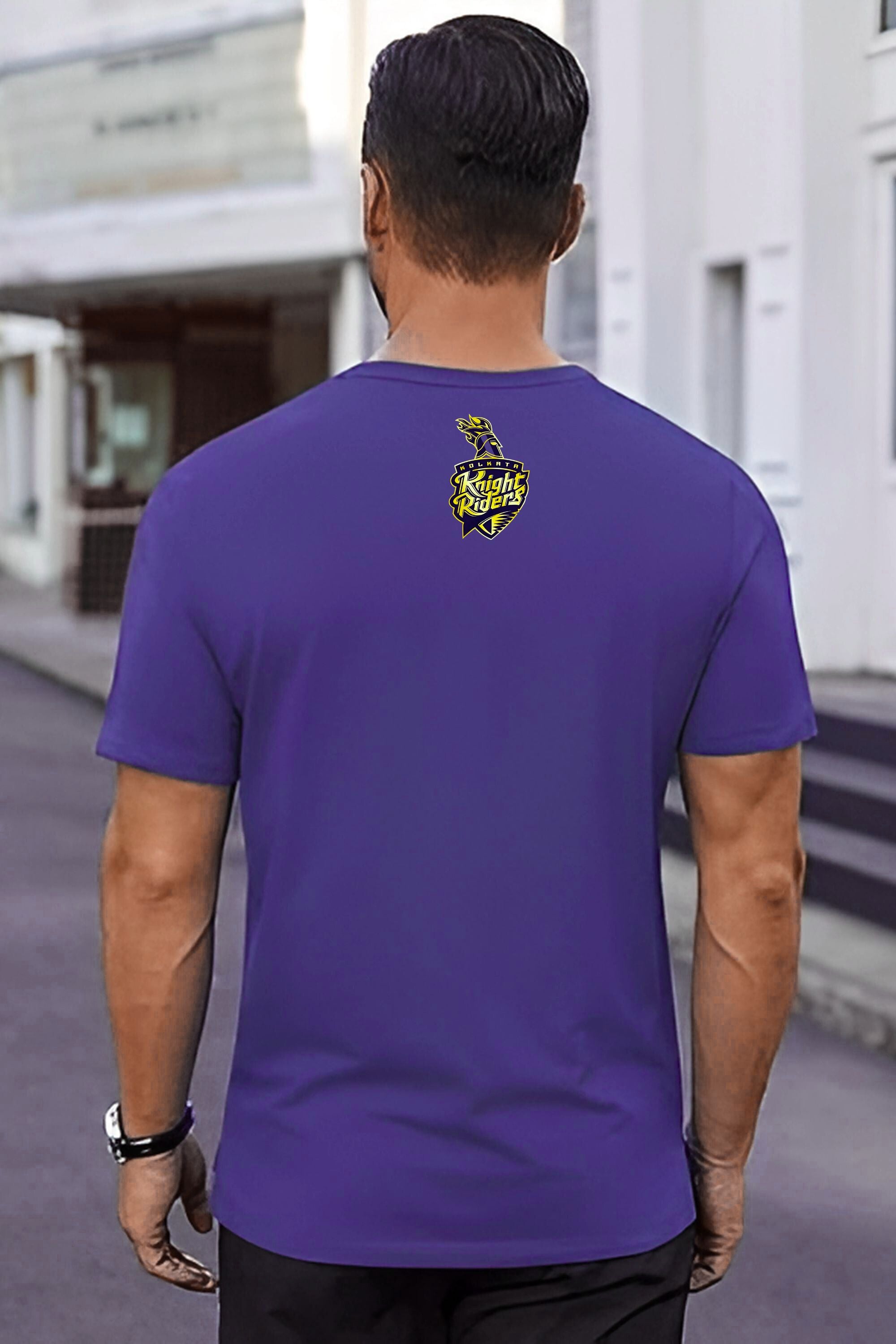 IPL KKR Champion T-Shirt, Purple, Soft Stretchable Polyester, Cricket Fan Jersey, Indian Premier League