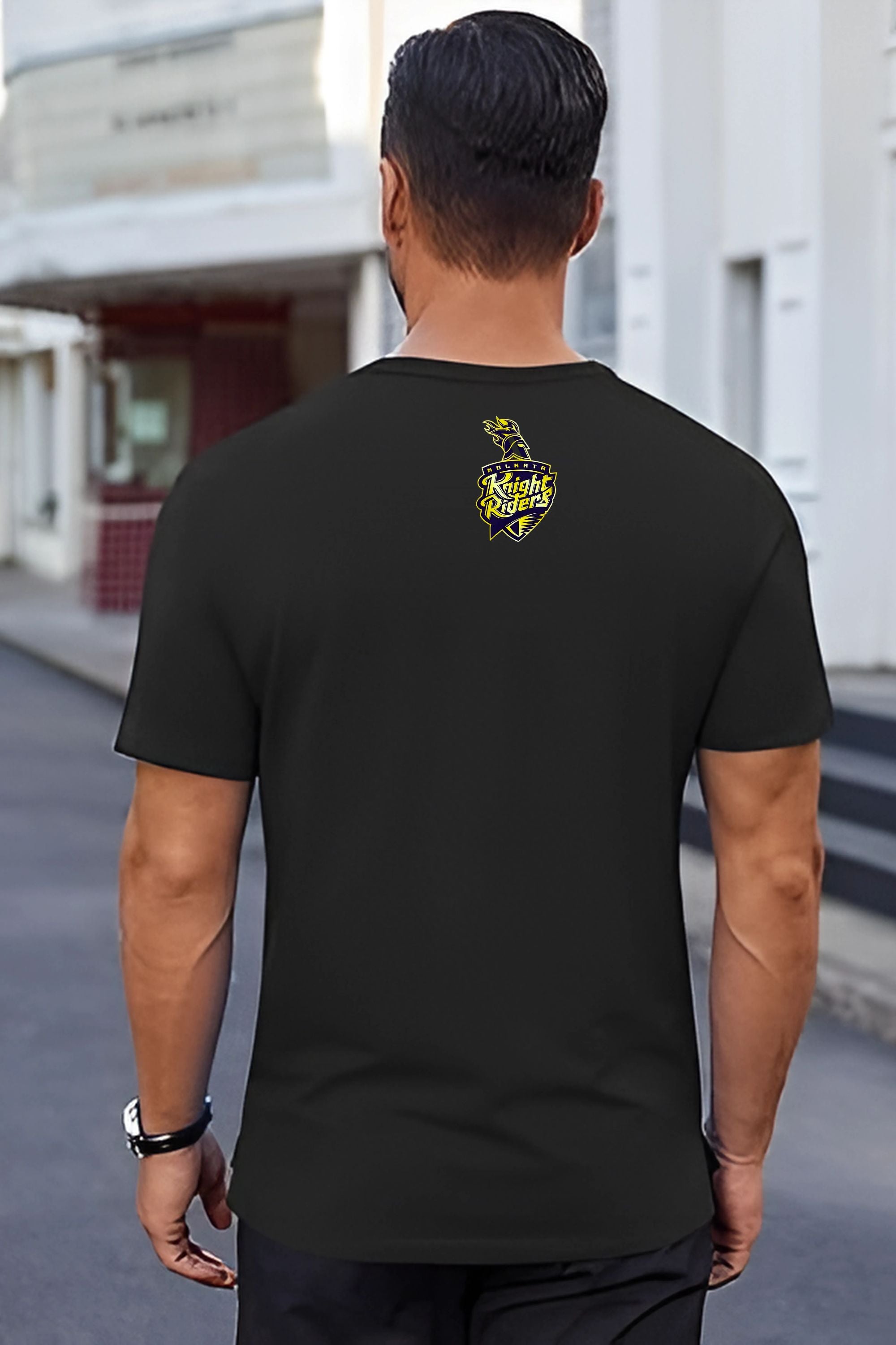Kolkata Knight Riders Cricket Team Fan T-Shirt, Round Neck, Both Side Print