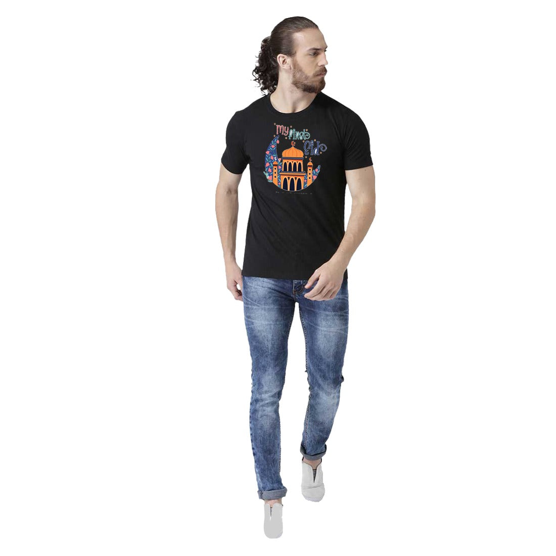 Eid Mubarak Celebration Cotton T-Shirt for Man