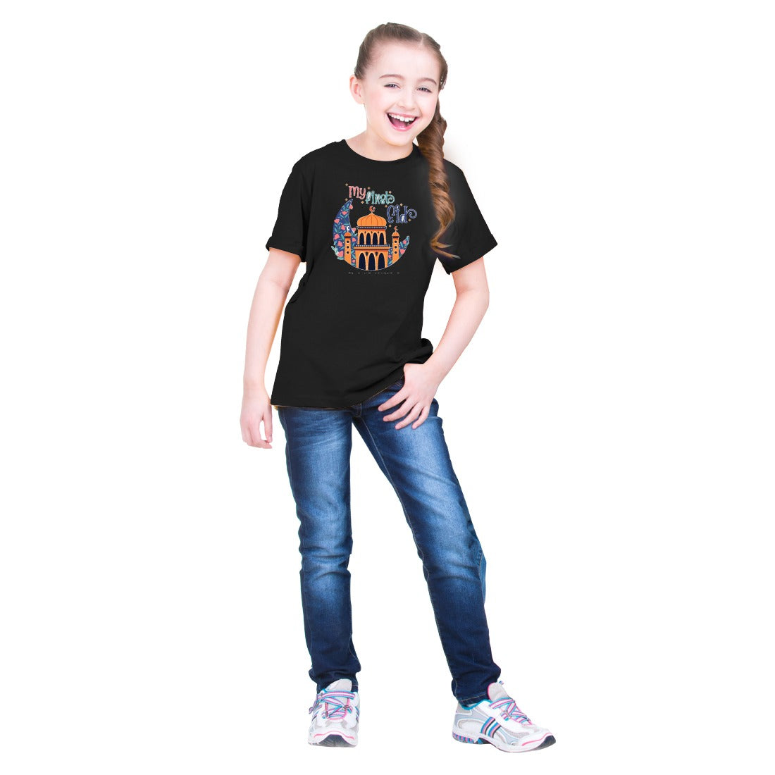 Eid Mubarak Cotton  Tshirt for Boys & Girls