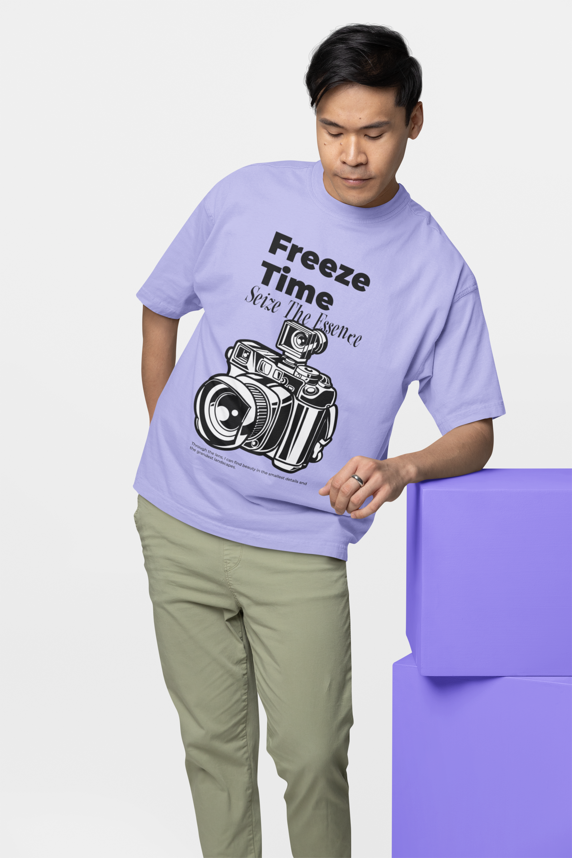 BRATMA Men's Printed Oversized T-shirt