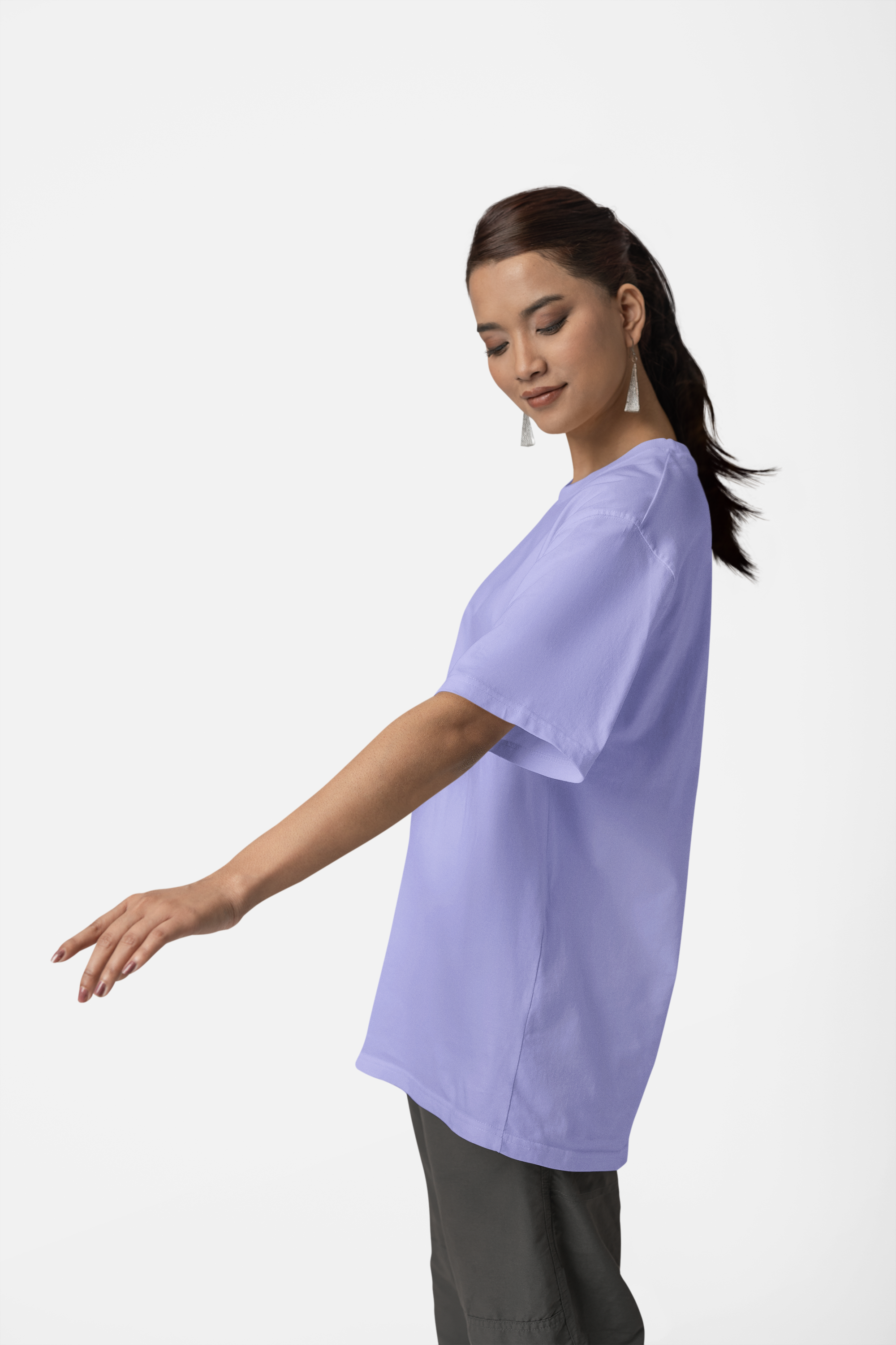 Bratma Trendy Graphics Printed Oversized Round Neck T-Shirt for Women