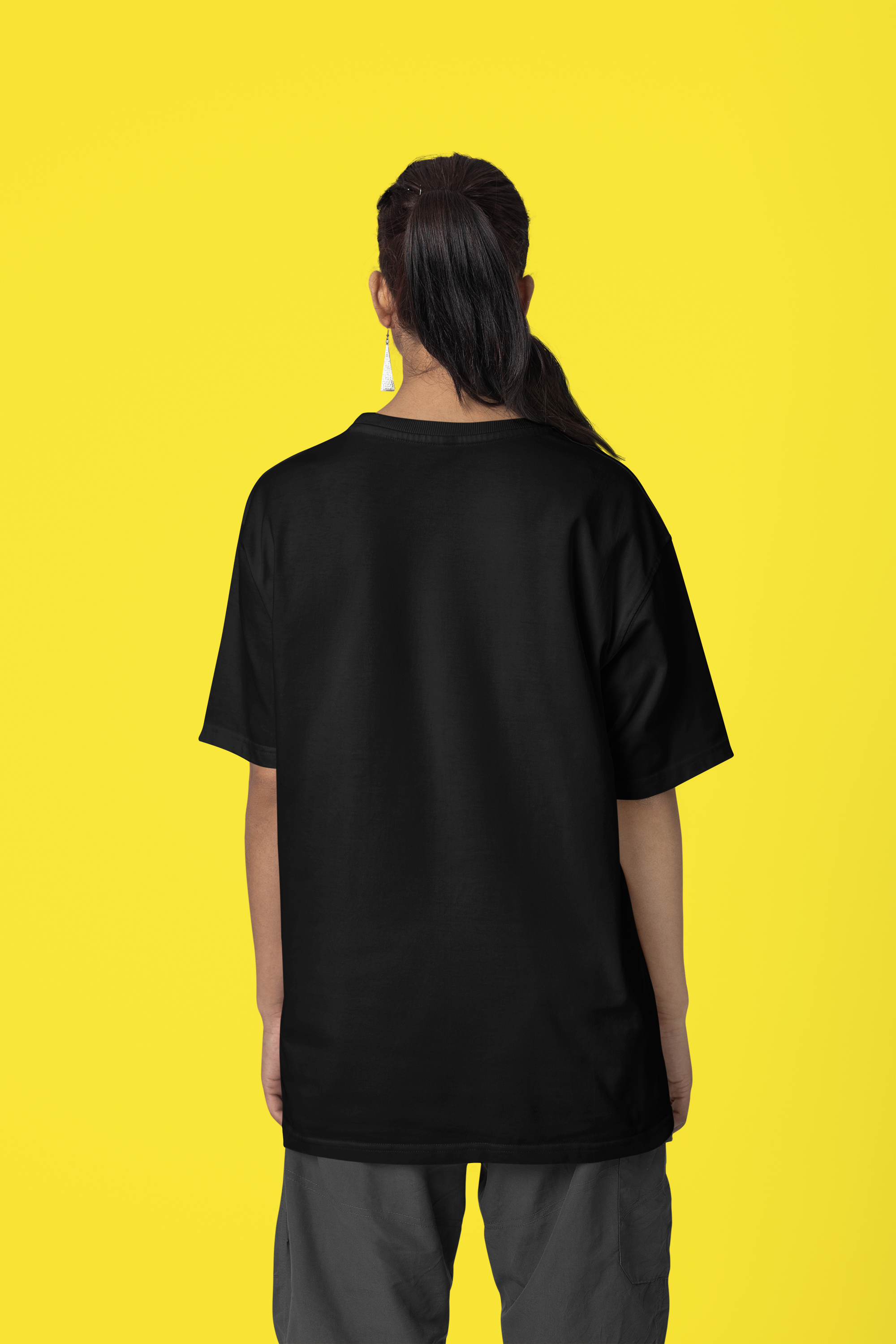 Bratma Trendy Front and Back Graphics Printed Oversized Round Neck Unisex T-Shirt