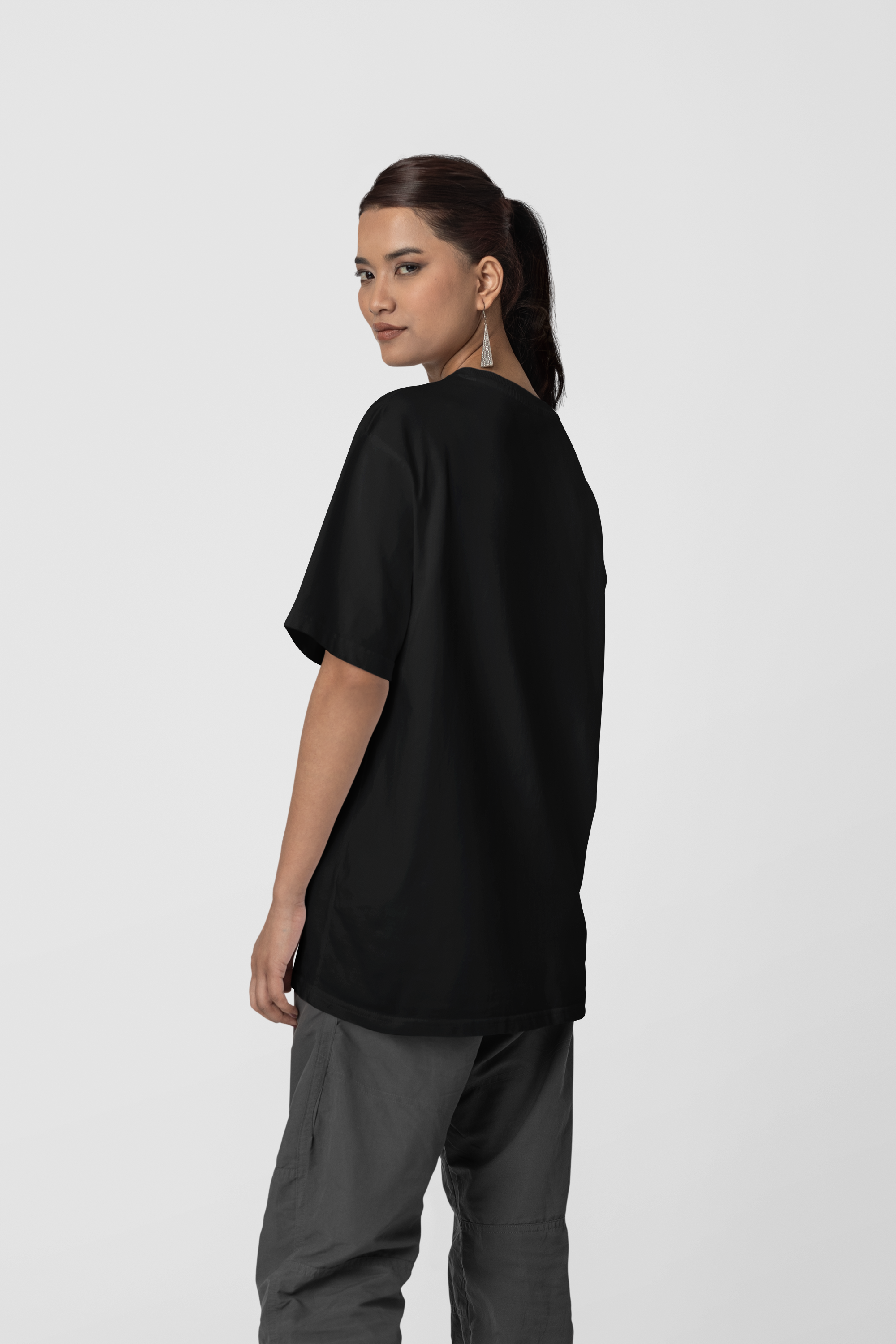 Bratma Trendy Typography Printed Oversized Round Neck T-Shirt for Unisex