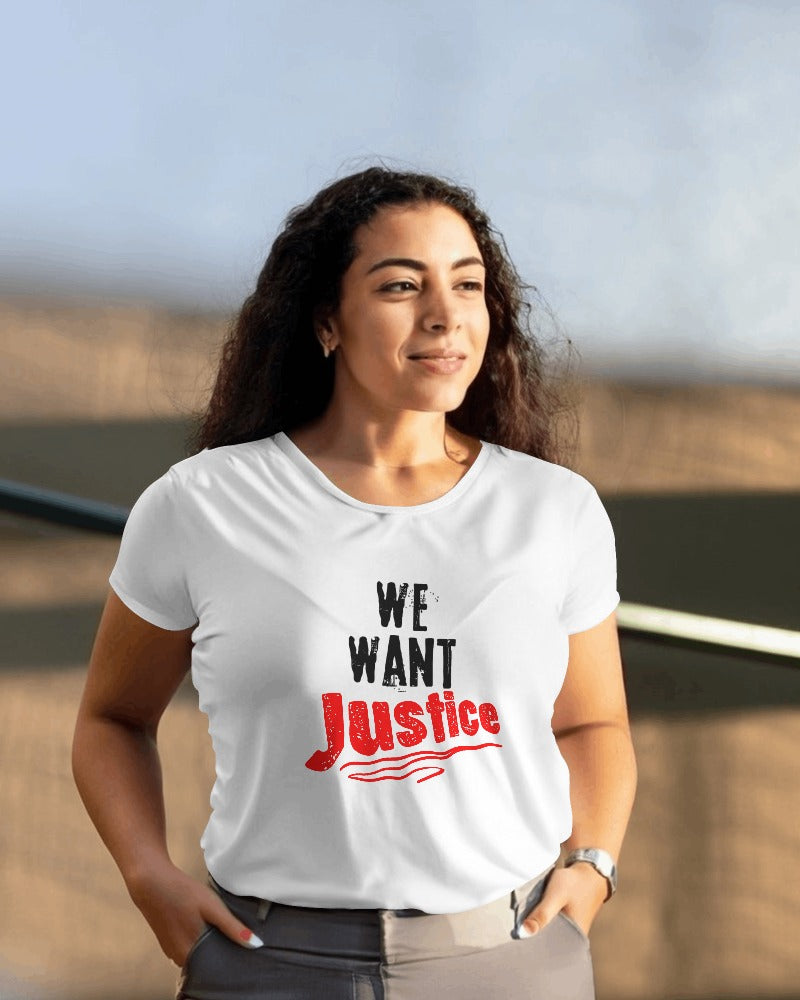 We Want Justice T-shirt White