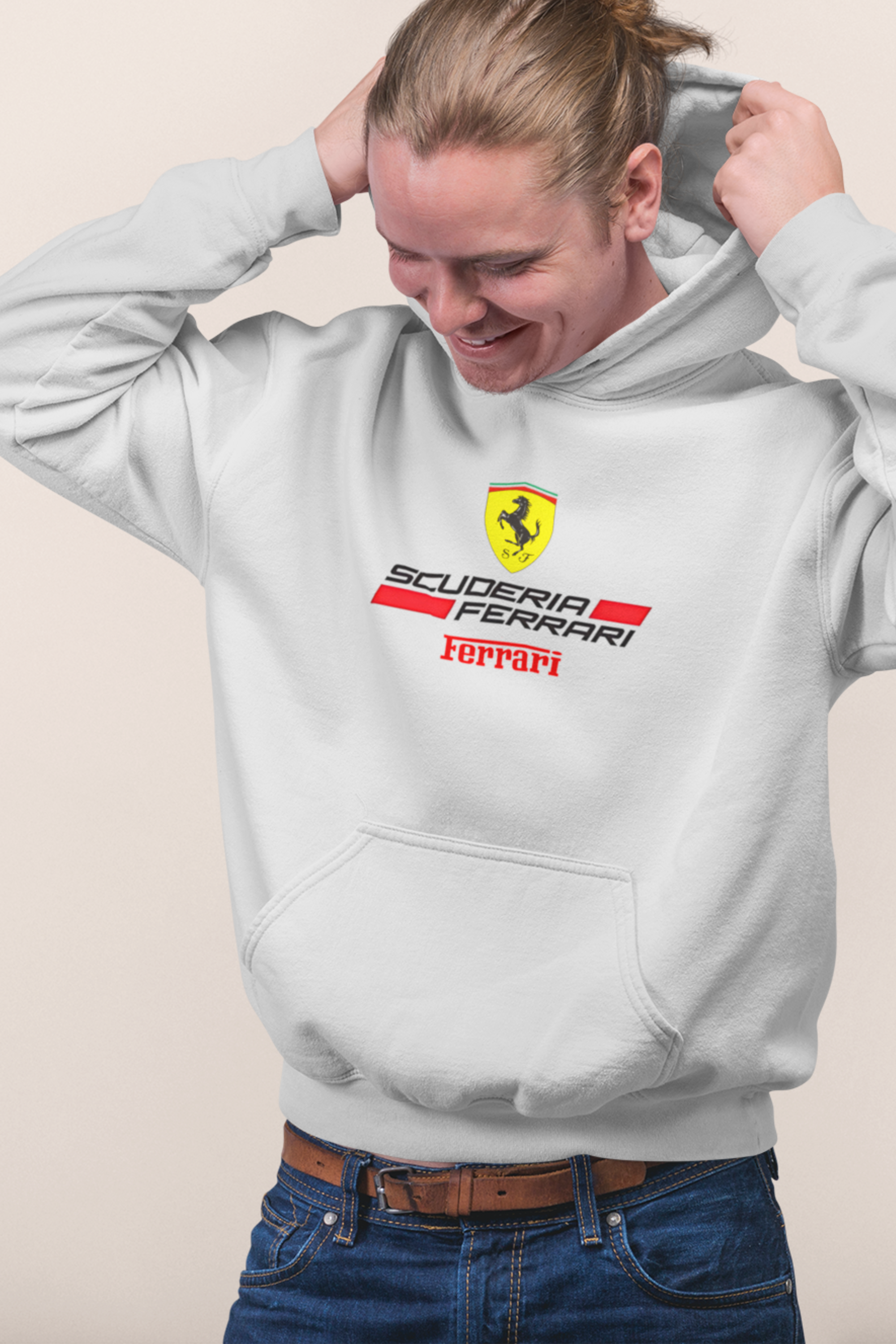 FERRARI F1 GRAPHIC PRINTED HOODIE