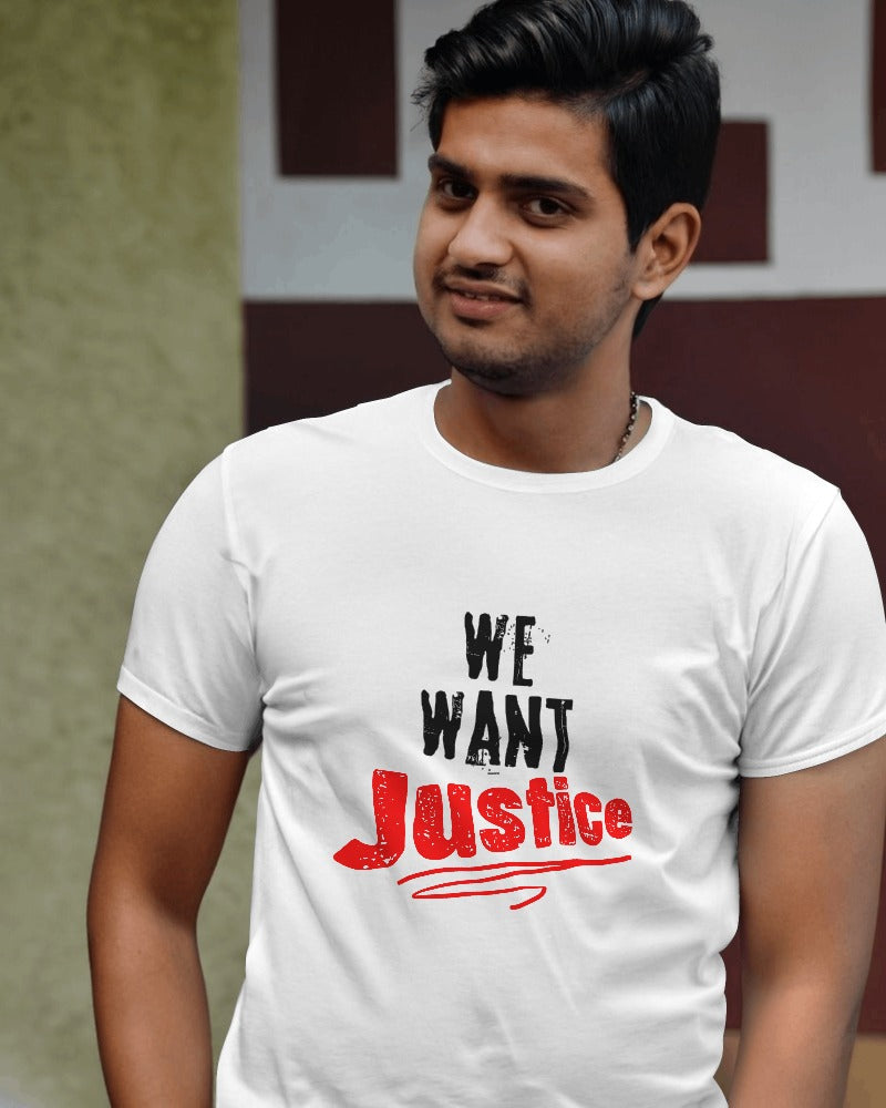We Want Justice T-shirt White