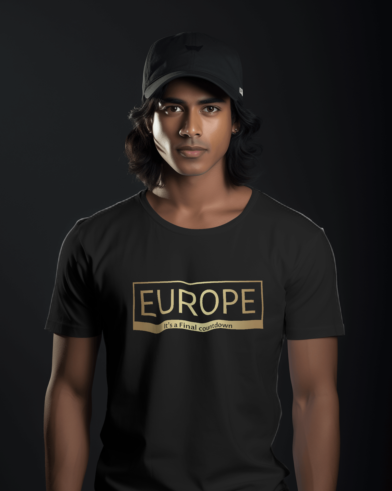 New Black Printed tshirt