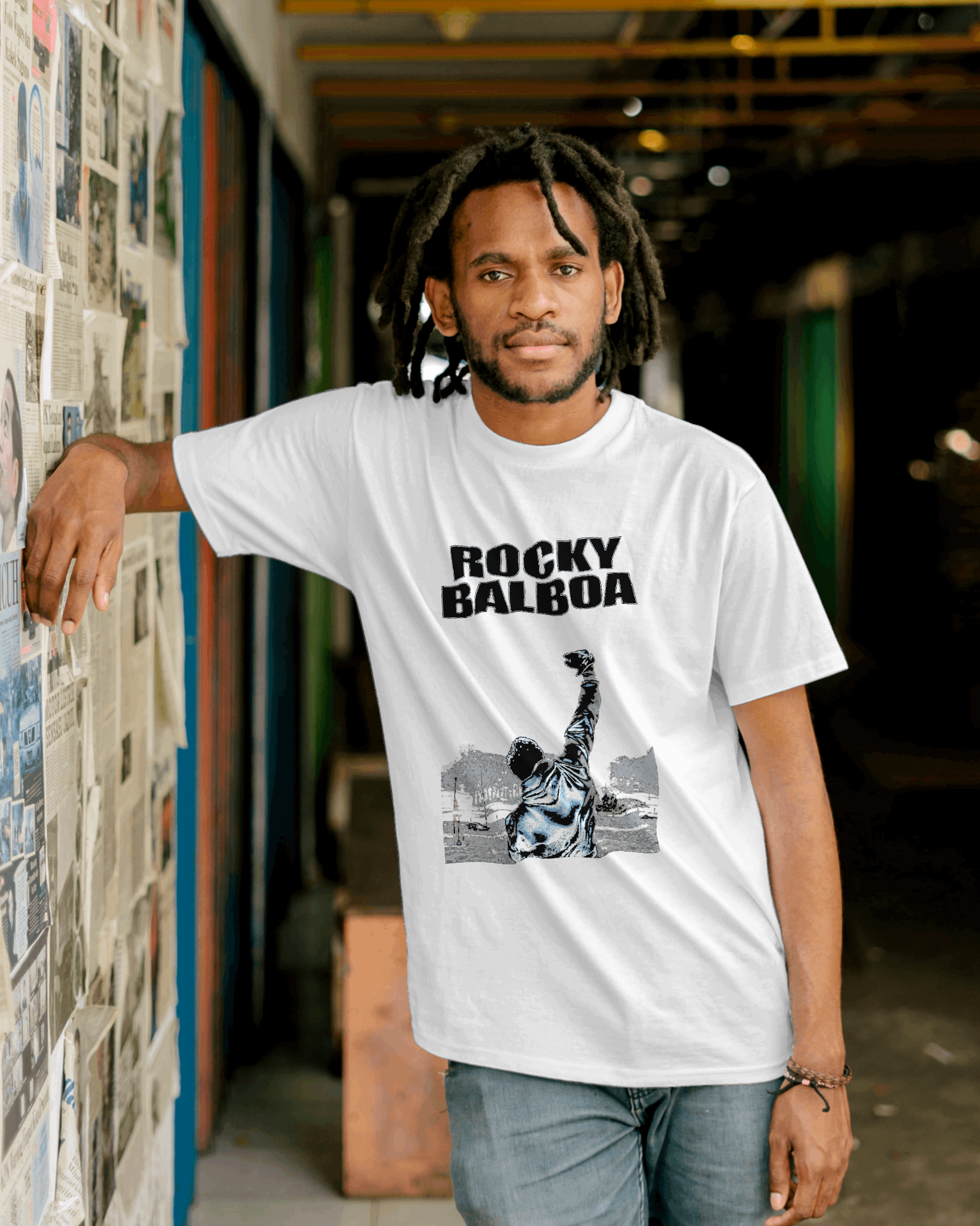 "ROCKY BALBOA" Poster Printed Tshirt