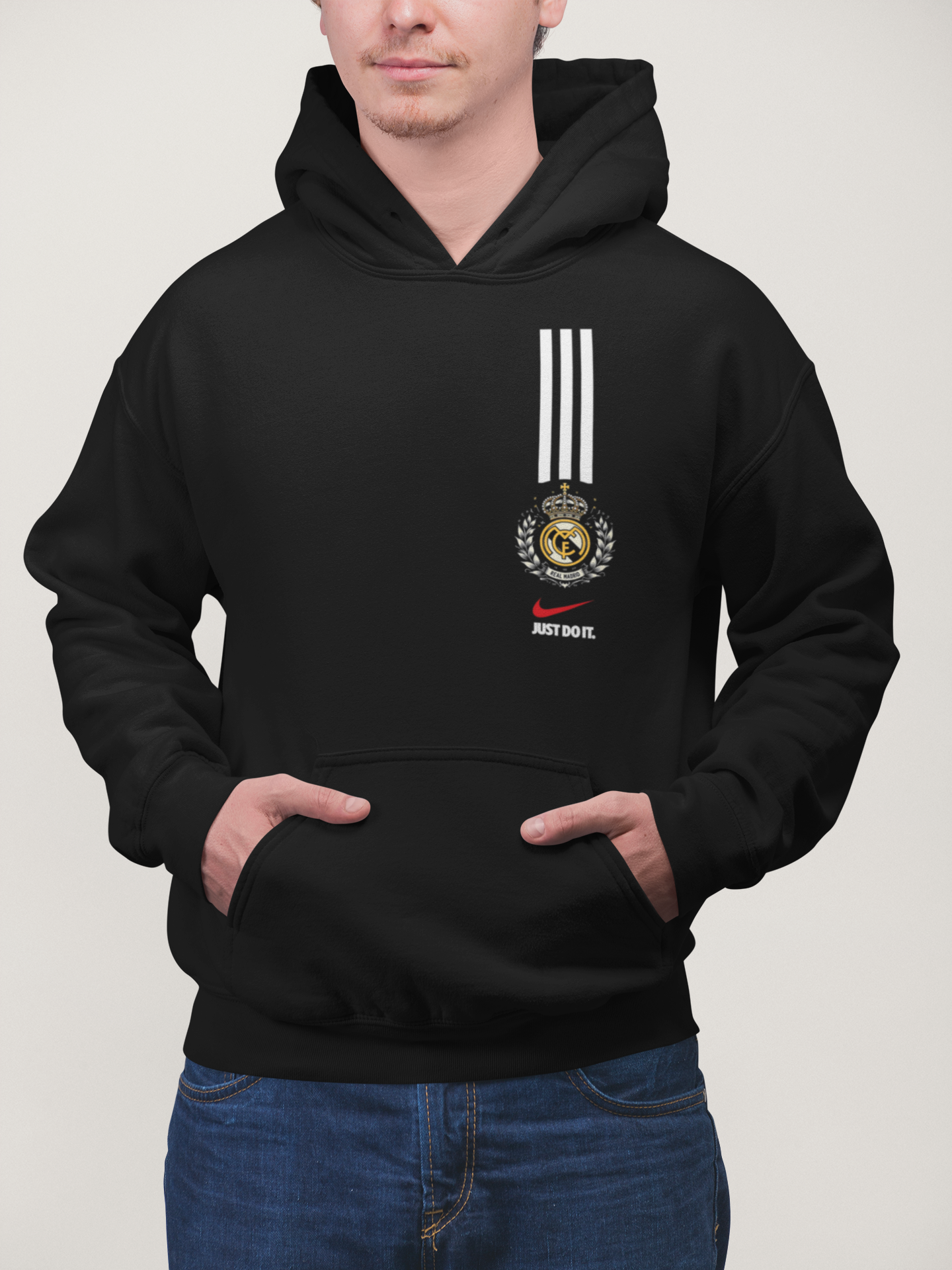 Unisex Full Sleeves Real Madrid Hooded Sweatshirts