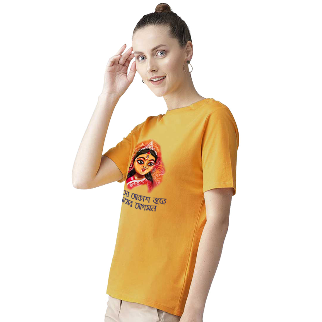 Durga puja Celebration Customized T-Shirt for Women