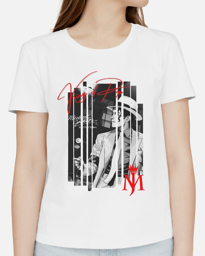 MJ King of Pop Graphics Printed Tshirt Black