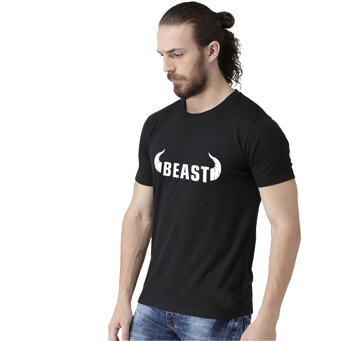 Best Online Bengali Printed T-shirt  #color_black