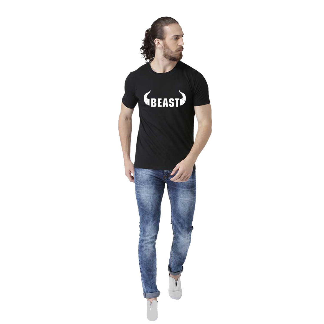 Best Online Bengali Printed T-shirt  #color_black