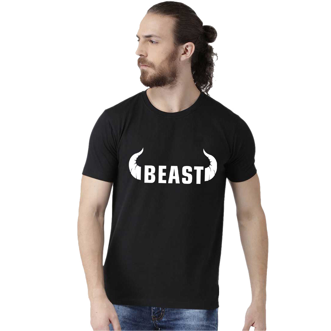 Best Online Bengali Printed T-shirt  #color_black