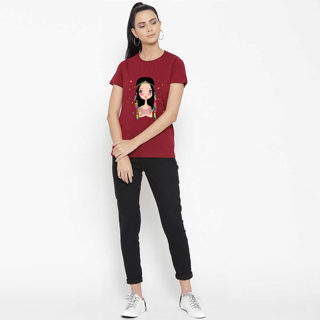 Cartoon Printed Women T-Shirt
