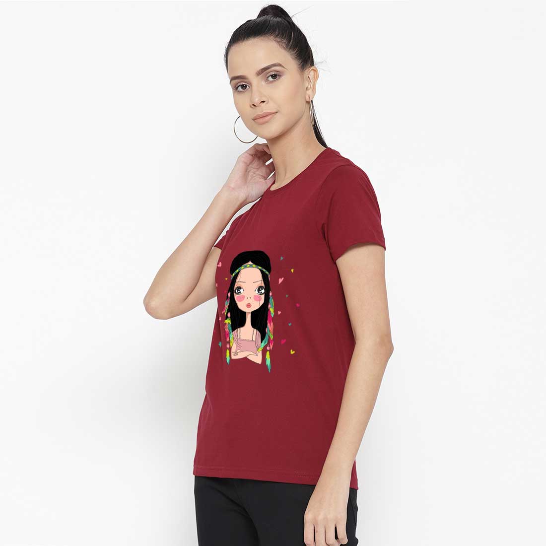 Cartoon Printed Women T-Shirt