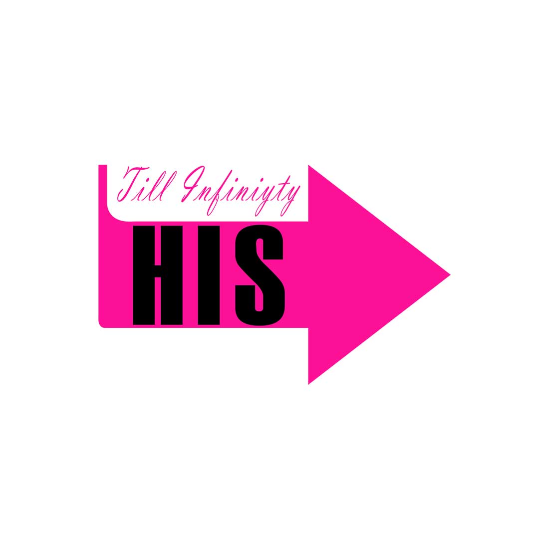 His Hers Printed White Couple Tees